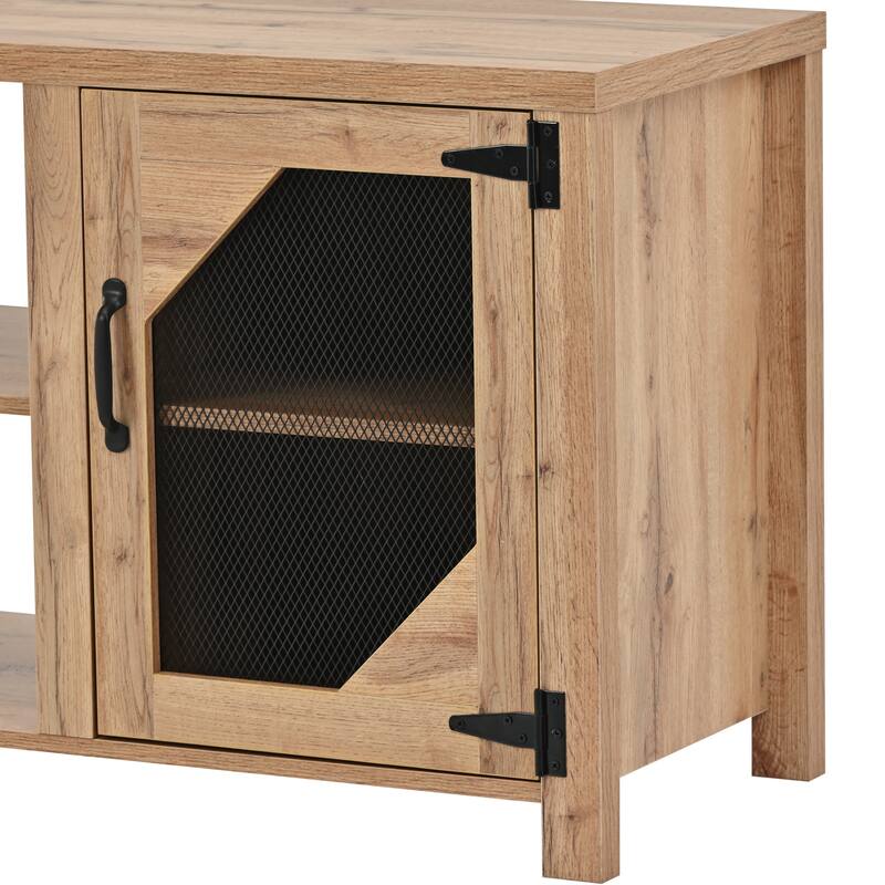 Modern TV Stand for TVs Up to 65" Flat Screen Wood TV Console Media